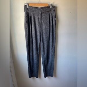 ADAM Lippes wool silk blend super high rise pleated mom style trouser pants 8